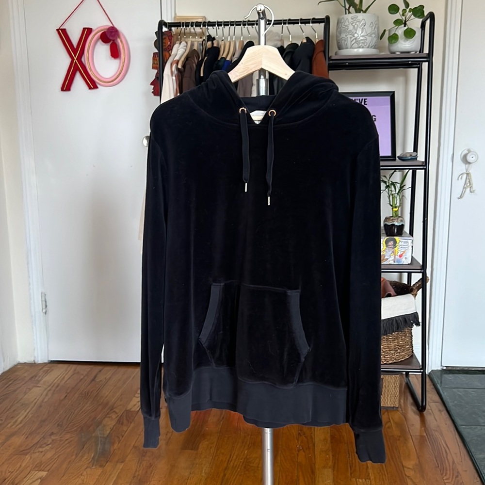 H&M Velour Hooded Sweatshirt
